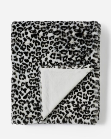 Spotted Animal Printed Faux Fur Throw