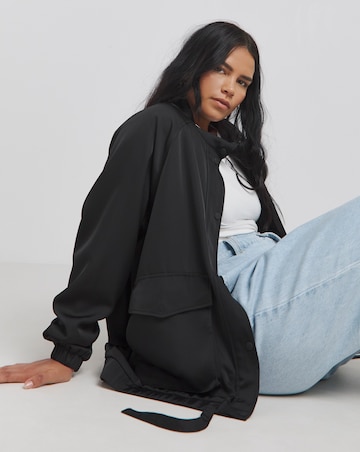 Black Satin Bomber