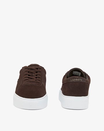 Lacoste Court Set Suede Trainer - Dark Brown