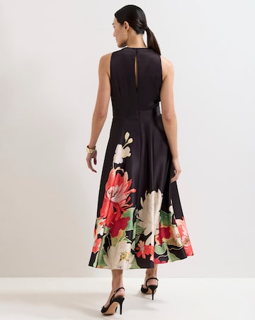 Phase Eight Cheryl Satin Printed Midi Dress