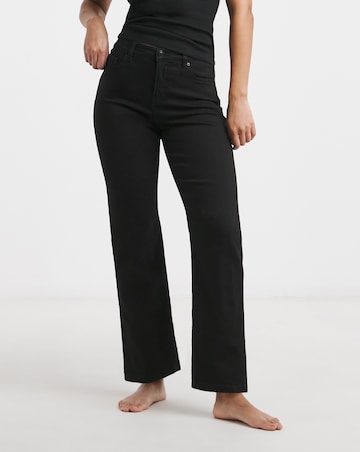 Black 24/7 Stretch Straight Leg Jeans