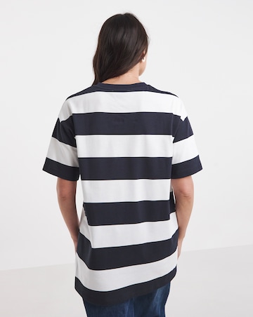 Pure Cotton Short Sleeve Wide Stripe T-Shirt