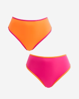 Value 2 Pack High Waist Bikini Briefs