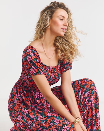 Joe Browns Floral Shirred Jersey Maxi Dress