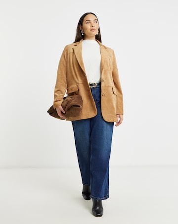 Faux Suedette Blazer