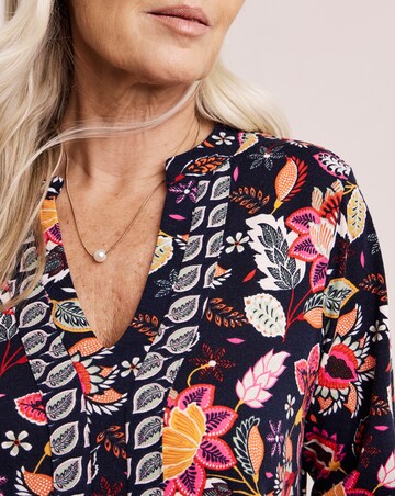 Julipa Contrast Print Jersey Midi Dress