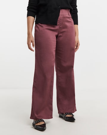 Burgundy Wide Leg Jegging