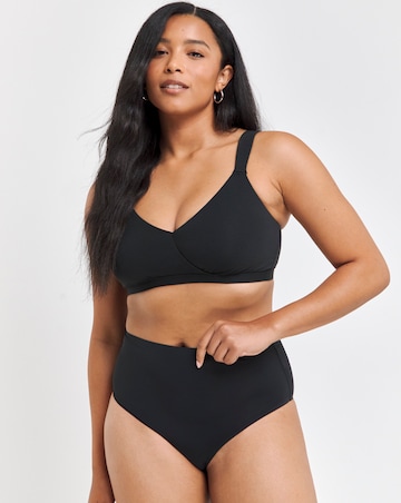 Figleaves Comfort Cotton Modal Sleep Bra (DD-GG) Charcoal