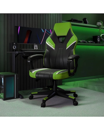 X Rocker Tempest Ergonomic PC Office Gaming Chair - Green