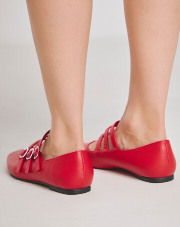 Jemma Multi Strap Mary Jane Ballerina - Extra Wide Fit (EEE)