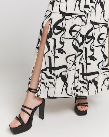 Joanna Hope Ivory Print Tie Waist Shirt Dress