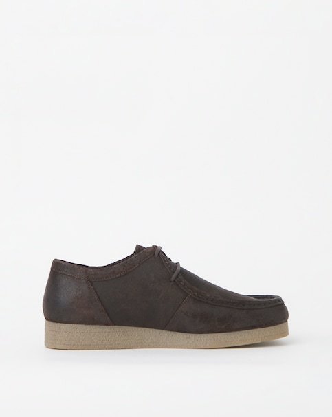 Suede Lace Up Shoes - Wide Fit