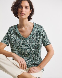 Bubble Hem Short Sleeve Top