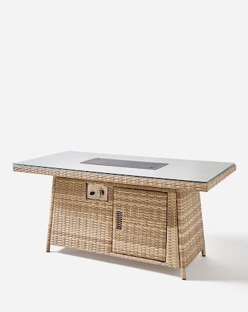 Valencia Lounge Dining Set With Firepit Table