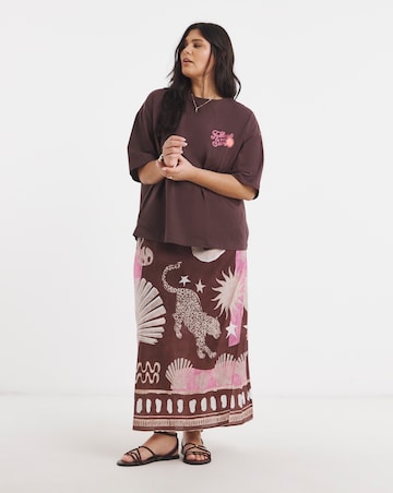 Chocolate Cheetah Print Skirt