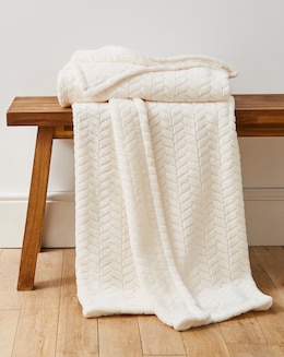 Embossed Jacquard Fleece Throw