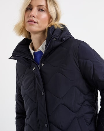 Navy Short Quilted Jacket