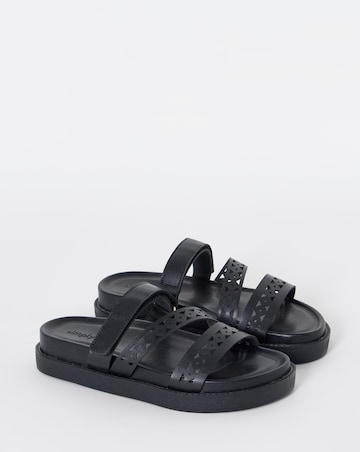 Cyra Laser Cut Detail Footbed Sandals - Exrta Wide Fit (EEE)