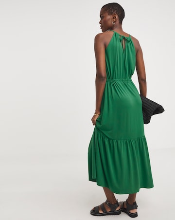 Soft Touch Jersey Halter Neck Maxi Dress