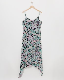 Simply Be Floral Print Asymmetric Hem Maxi Dress