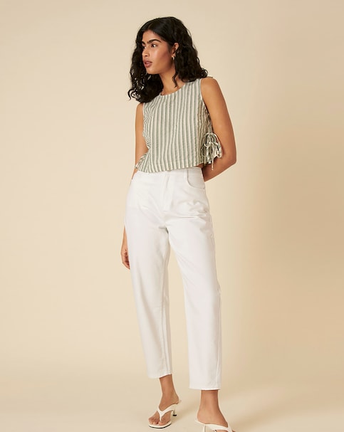 Nobody's Child Green Stripe Swing Top