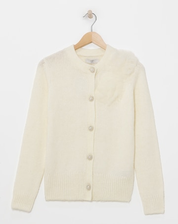 Joanna Hope Tulle Knit Cardigan