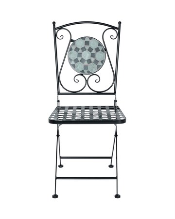 Charles Bentley Mosaic Bistro Set - Blue