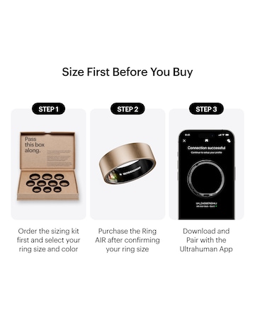 Ultrahuman Ring AIR Bluetooth Smart Ring - Brushed Rose Gold - Size 7