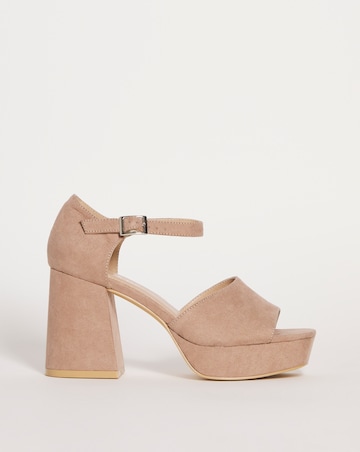 Pavla Heeled Platform Sandals - Wide Fit (E)