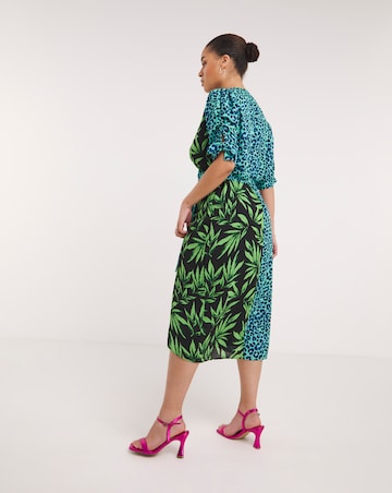 Dancing Leopard Olivera Mix Midi Dress