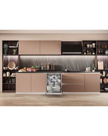 Hotpoint Maxi Space H7FHP43XUK Full Size Dishwasher 15 Place Silver + Install