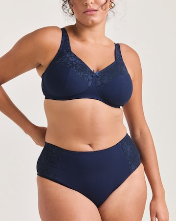 Pretty Secrets (2 Pack) New Sarah Cotton Full Fit Brief Knickers Navy/Red