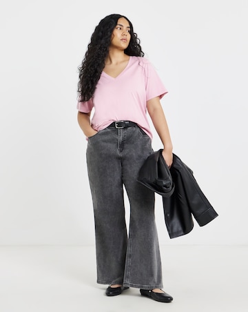 Black, White, Khaki, Navy & Blush Slim Fit V Neck T-Shirts