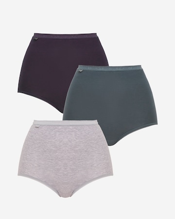 Sloggi 3Pack Cotton Basic Maxi Knickers Dark Combi