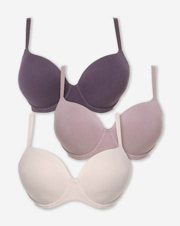 Pretty Secrets 3 Pack Cotton T-Shirt Bras