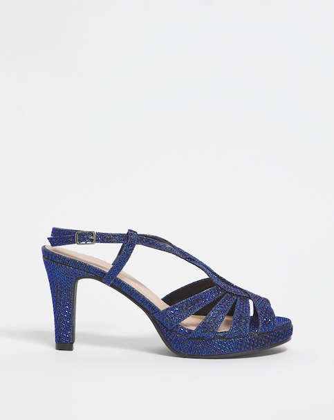 Joanna Hope Crossover Platform Sandals - Wide Fit (E)