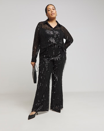 Joanna Hope Sequin Tassle Shirt