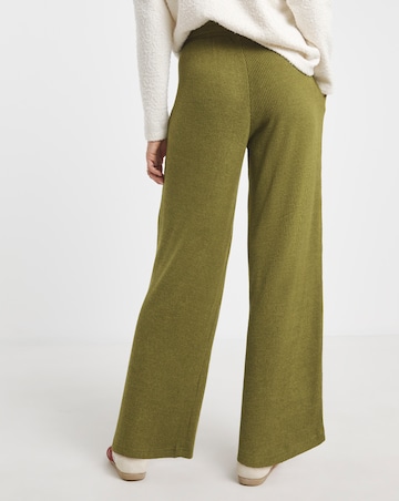 Soft Touch Rib Wide Leg Jogger