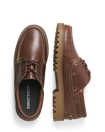 Jack & Jones Brooklyn Leather Boat Shoe - Tan