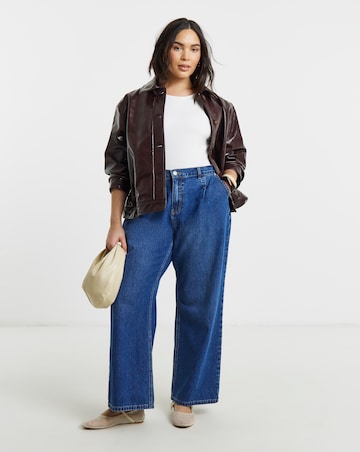 Burgundy Lacquer Trucker Jacket