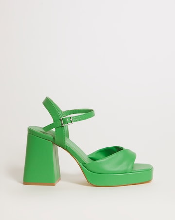 Tara Twist Front Platform Heeled Sandals - Wide Fit (E)