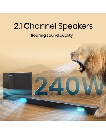 Hisense HS2100 2.1ch 240W Soundbar with DTS Virtual X and Wireless Subwoofer
