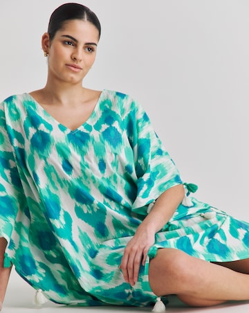MAGISCULPT Tassel Trim Beach Kaftan