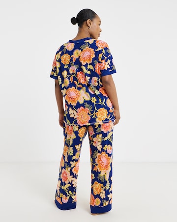 Figleaves V-Neck Pyjama Set Floral Print