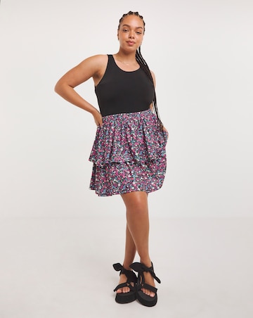 Simply Be Textured Jersey Tiered Skirt