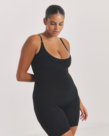 Spanx Everyday Seamless Medium Control Open Bust Bodysuit Black