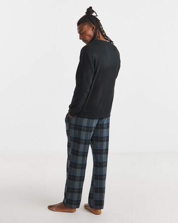 Crew Sweatshirt and Check Bottom Lounge Set