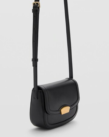 Mango Black Buckle Crossbody Bag
