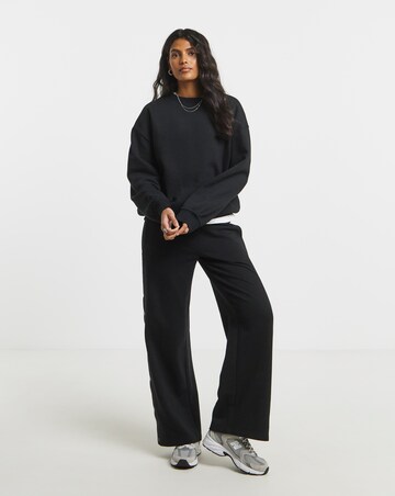 Black Popper Sleeve Sweatshirt