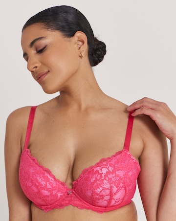 Ann Summers Sexy Lace Planet Plunge Bra Dark Pink